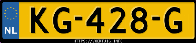 Kenteken afbeelding van KG428G, grijze Mercedes-Benz A 180