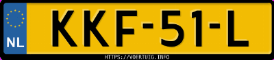Kenteken afbeelding van KKF51L, zwarte Mercedes-Benz Glb 250+