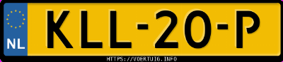 Kenteken afbeelding van KLL20P, grijze Mercedes-Benz S 580 E 4matic