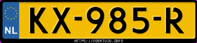 Kenteken afbeelding van KX985R, grijze Mercedes-Benz E 350 350e