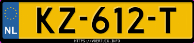 Kenteken afbeelding van KZ612T, grijze Mercedes-Benz C 350 E