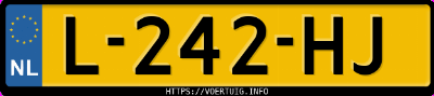 Kenteken afbeelding van L242HJ, grijze Mercedes-Benz Amg Cla 45