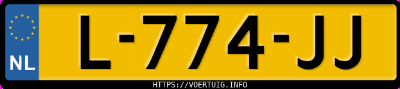 Kenteken afbeelding van L774JJ, grijze Mercedes-Benz B 180
