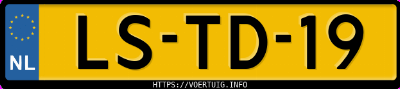 Kenteken afbeelding van LSTD19, zwarte Mercedes-Benz 300 Sl K6