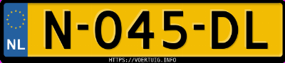 Kenteken afbeelding van N045DL, witte Mercedes-Benz 902.6 213cdi