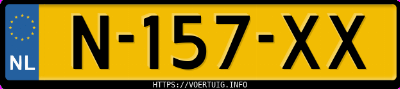 Kenteken afbeelding van N157XX, witte Mercedes-Benz Cla 180