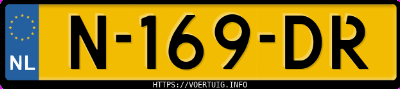 Kenteken afbeelding van N169DR, blauwe Mercedes-Benz C 200