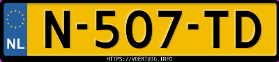 Kenteken afbeelding van N507TD, witte Mercedes-Benz B 200 D