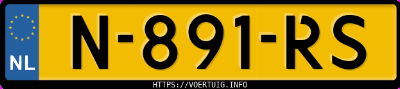 Kenteken afbeelding van N891RS, witte Mercedes-Benz C 200 4matic