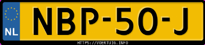 Kenteken afbeelding van NBP50J, grijze Mercedes-Benz Gla 250 E