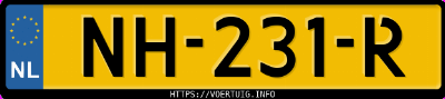 Kenteken afbeelding van NH231R, grijze Mercedes-Benz Glc 250 4matic
