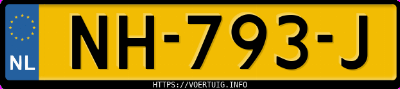 Kenteken afbeelding van NH793J, zwarte Mercedes-Benz E 320 Cdi