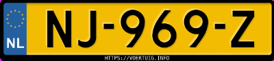 Kenteken afbeelding van NJ969Z, grijze Mercedes-Benz C 450 4matic Amg