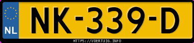 Kenteken afbeelding van NK339D, witte Mercedes-Benz Sprinter