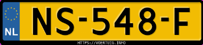 Kenteken afbeelding van NS548F, blauwe Mercedes-Benz S 500