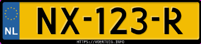 Kenteken afbeelding van NX123R, zwarte Mercedes-Benz E 220 D