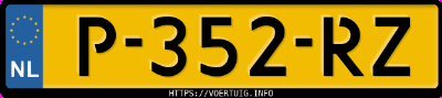 Kenteken afbeelding van P352RZ, grijze Mercedes-Benz Eqc 400 4matic