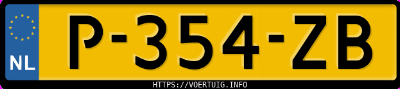 Kenteken afbeelding van P354ZB, zwarte Mercedes-Benz Amg C 63