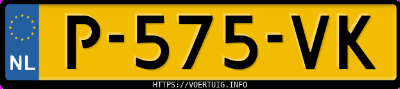 Kenteken afbeelding van P575VK, zwarte Mercedes-Benz Clk 280