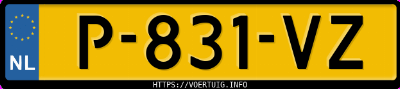Kenteken afbeelding van P831VZ, grijze Mercedes-Benz C 180