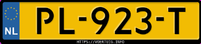 Kenteken afbeelding van PL923T, grijze Mercedes-Benz A 180