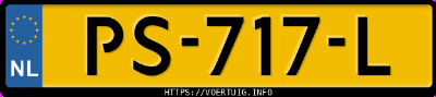 Kenteken afbeelding van PS717L, witte Mercedes-Benz A 180