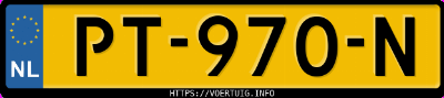 Kenteken afbeelding van PT970N, blauwe Mercedes-Benz C 250