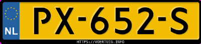 Kenteken afbeelding van PX652S, zwarte Mercedes-Benz 639 Vito 115 Cdi