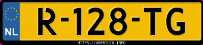 Kenteken afbeelding van R128TG, zwarte Mercedes-Benz Cl 600