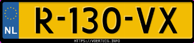 Kenteken afbeelding van R130VX, zwarte Mercedes-Benz Eqc 400 4matic