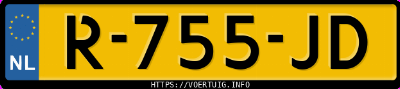 Kenteken afbeelding van R755JD, grijze Mercedes-Benz Eqb 300 4matic