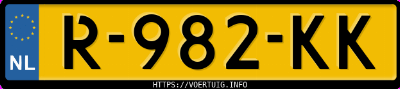Kenteken afbeelding van R982KK, zwarte Mercedes-Benz E 300