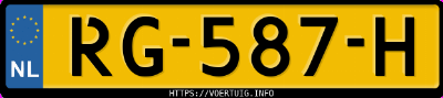 Kenteken afbeelding van RG587H, grijze Mercedes-Benz Amg E 63 S