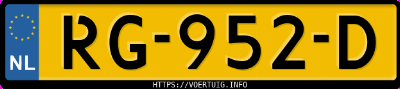 Kenteken afbeelding van RG952D, grijze Mercedes-Benz C 200 Cdi