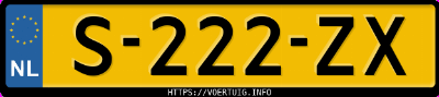 Kenteken afbeelding van S222ZX, grijze Mercedes-Benz Amg E 63 S
