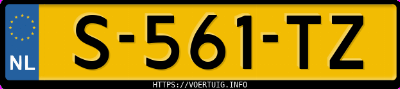 Kenteken afbeelding van S561TZ, grijze Mercedes-Benz Slk 200 Kompressor
