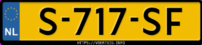 Kenteken afbeelding van S717SF, bruine Mercedes-Benz 280 Se