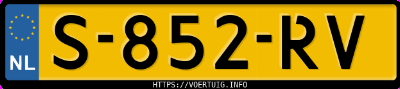 Kenteken afbeelding van S852RV, grijze Mercedes-Benz C 450 4matic