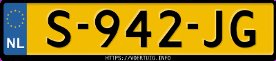 Kenteken afbeelding van S942JG, grijze Mercedes-Benz Slk 200 Kompressor