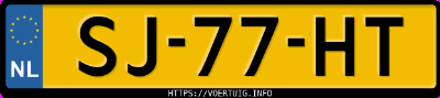 Kenteken afbeelding van SJ77HT, witte Mercedes-Benz 308 Kampeerauto