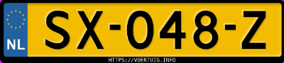 Kenteken afbeelding van SX048Z, zwarte Mercedes-Benz E 350 Cdi 4matic