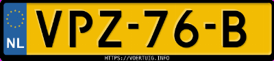 Kenteken afbeelding van VPZ76B,  Mercedes-Benz Evito Tourer
