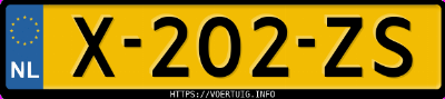 Kenteken afbeelding van X202ZS, bruine Mercedes-Benz A 180