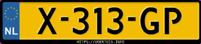 Kenteken afbeelding van X313GP, witte Mercedes-Benz Amg A 45 4matic