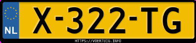 Kenteken afbeelding van X322TG, blauwe Mercedes-Benz A 200