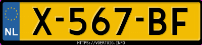 Kenteken afbeelding van X567BF, groene Mercedes-Benz Clk 230 Kompressor