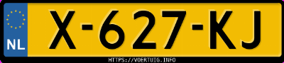Kenteken afbeelding van X627KJ, rode Mercedes-Benz Cl 500