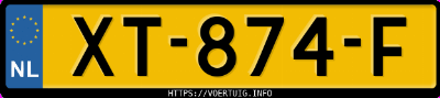 Kenteken afbeelding van XT874F, rode Mercedes-Benz 901.6 208cdi