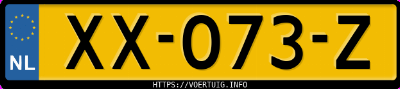 Kenteken afbeelding van XX073Z, blauwe Mercedes-Benz V-KLASSE