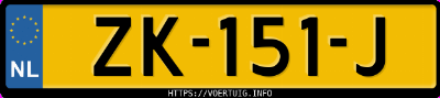 Kenteken afbeelding van ZK151J, witte Mercedes-Benz A 180